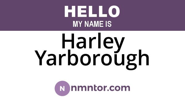 Harley Yarborough