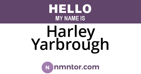 Harley Yarbrough