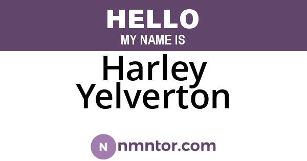 Harley Yelverton
