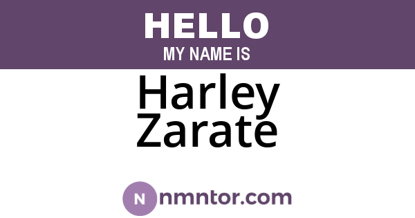 Harley Zarate