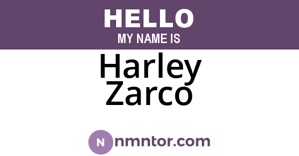 Harley Zarco