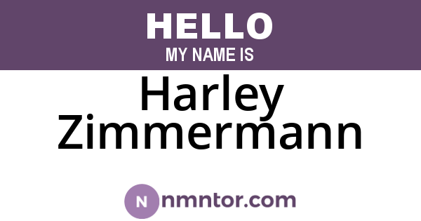 Harley Zimmermann