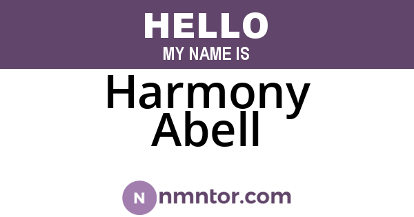 Harmony Abell