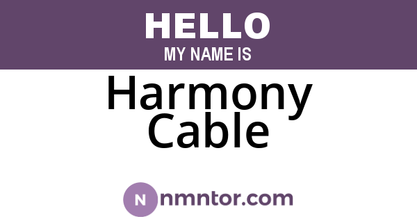 Harmony Cable