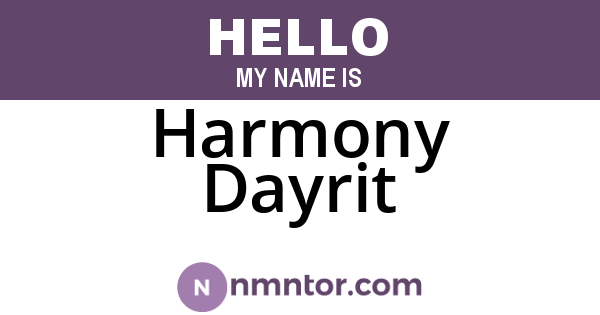 Harmony Dayrit