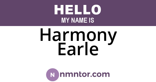 Harmony Earle