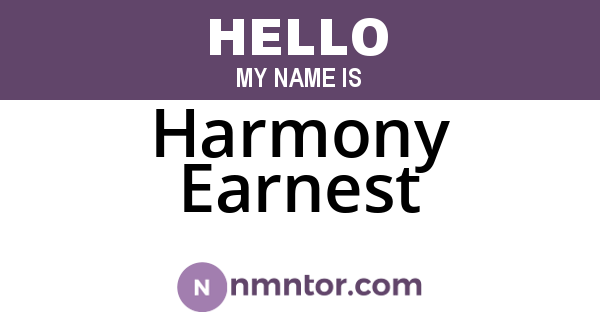 Harmony Earnest