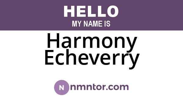 Harmony Echeverry