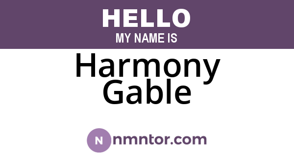 Harmony Gable