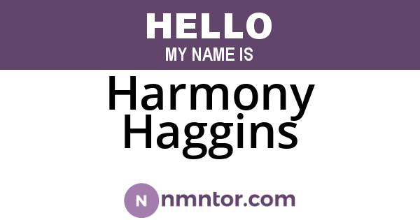 Harmony Haggins