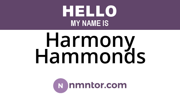 Harmony Hammonds