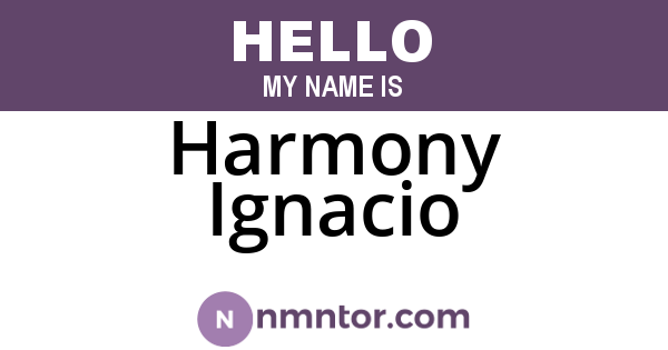 Harmony Ignacio