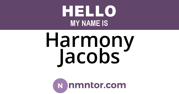 Harmony Jacobs