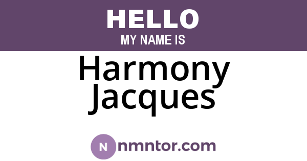 Harmony Jacques