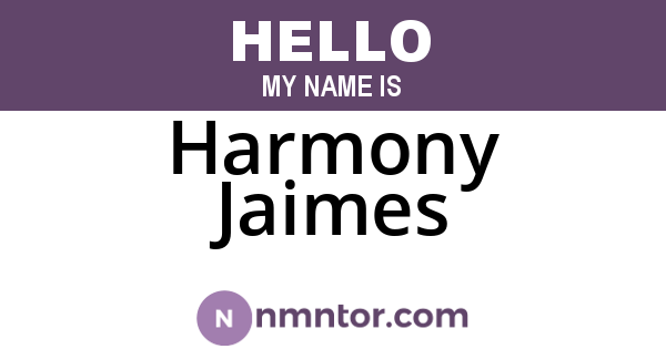 Harmony Jaimes