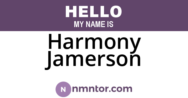 Harmony Jamerson