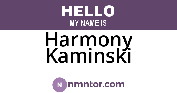 Harmony Kaminski