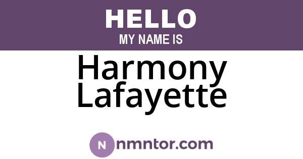 Harmony Lafayette