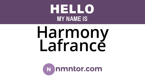 Harmony Lafrance