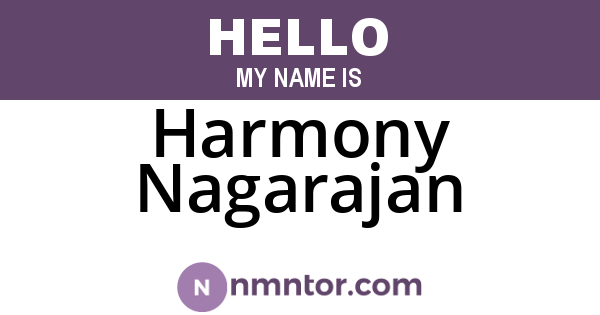 Harmony Nagarajan