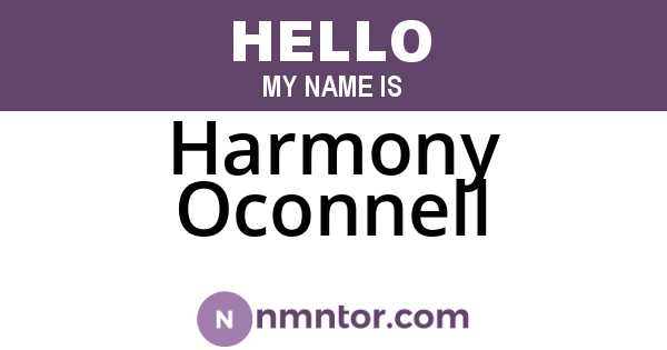 Harmony Oconnell