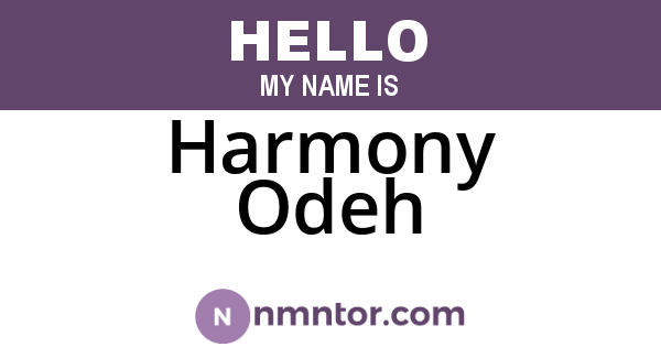 Harmony Odeh