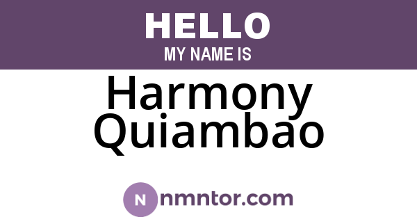 Harmony Quiambao