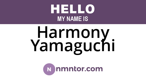 Harmony Yamaguchi