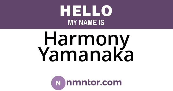 Harmony Yamanaka