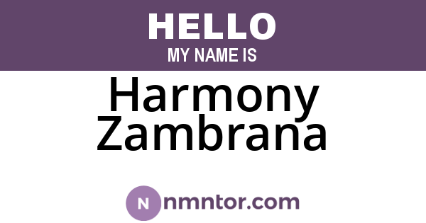 Harmony Zambrana