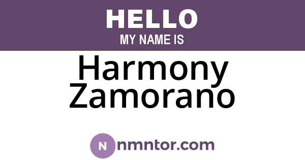 Harmony Zamorano