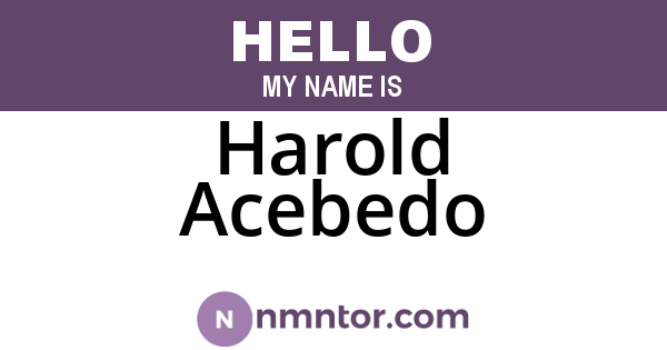 Harold Acebedo