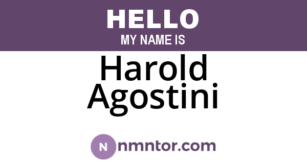 Harold Agostini