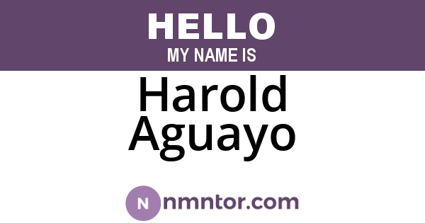 Harold Aguayo