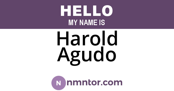 Harold Agudo