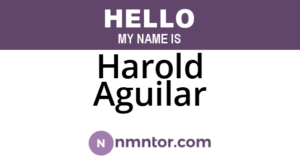 Harold Aguilar