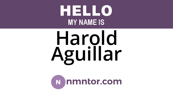 Harold Aguillar