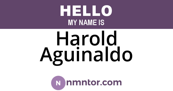 Harold Aguinaldo
