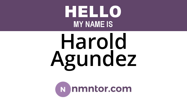 Harold Agundez