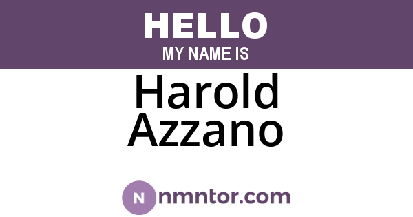 Harold Azzano