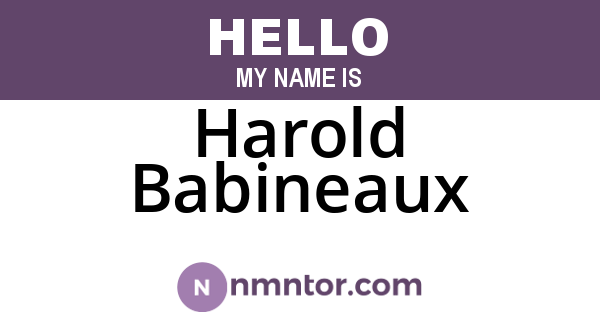 Harold Babineaux