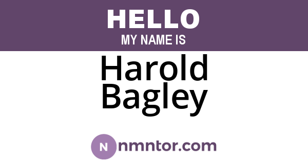 Harold Bagley