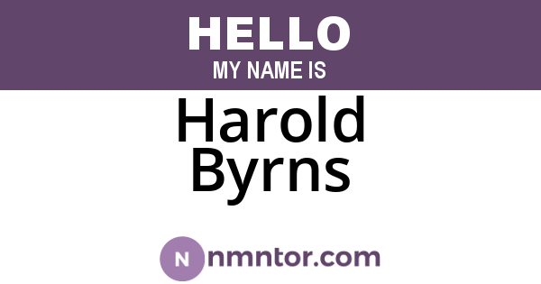 Harold Byrns