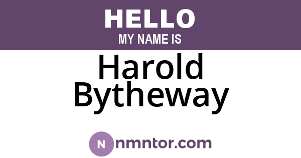 Harold Bytheway
