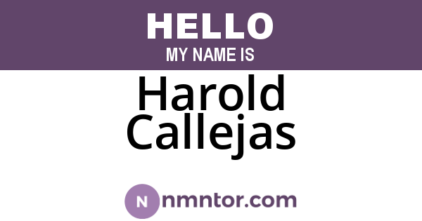 Harold Callejas