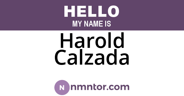 Harold Calzada