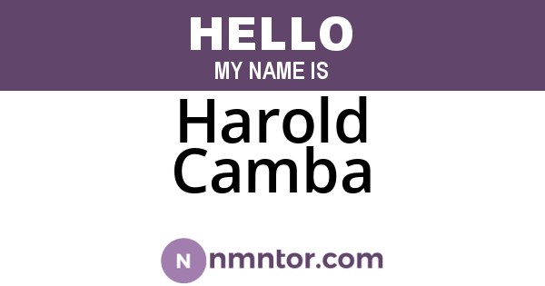 Harold Camba