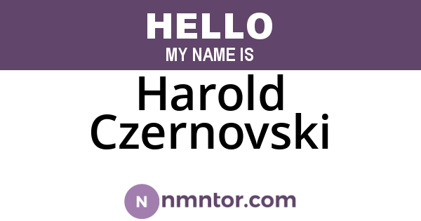 Harold Czernovski