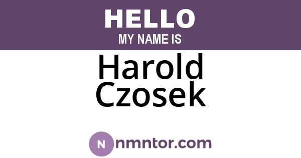 Harold Czosek