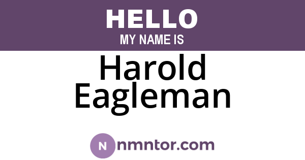 Harold Eagleman